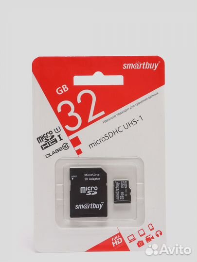 Карта памяти micro SD 32gb Smartbuy class 10