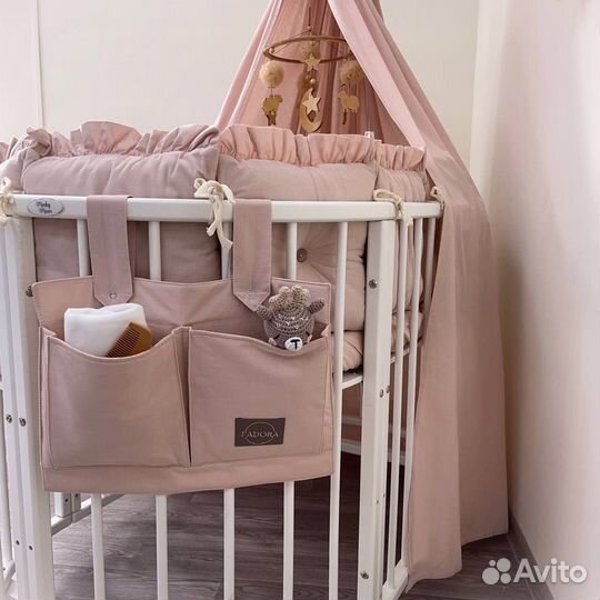 Бортики в кроватку текстиль для новорожденного