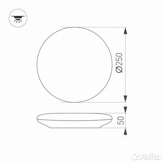 Светильник CL-frisbee-motion-R250-12W Warm3000