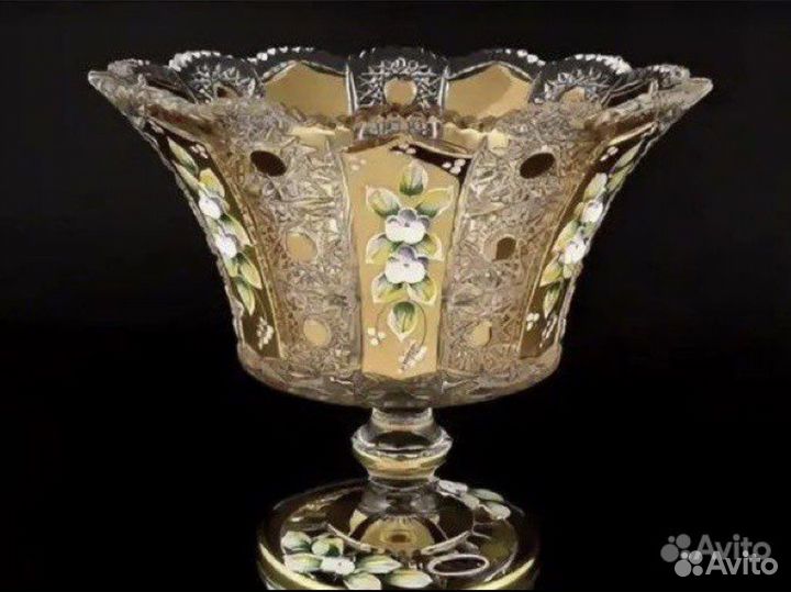 Чешский хрусталь Ваза для фруктов и конфетница