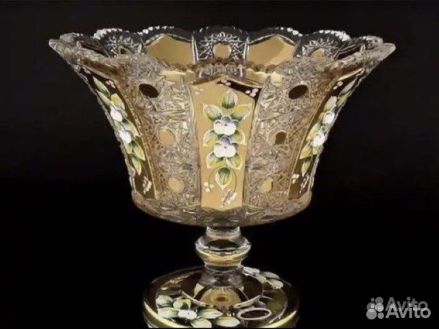 Чешский хрусталь Ваза для фруктов и конфетница