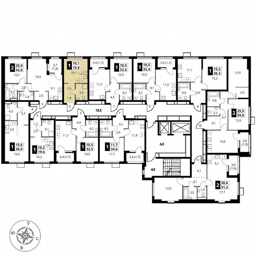 Квартира-студия, 19,8 м², 16/18 эт.