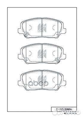 Комплект тормозных колодок D11305MH Kashiyama