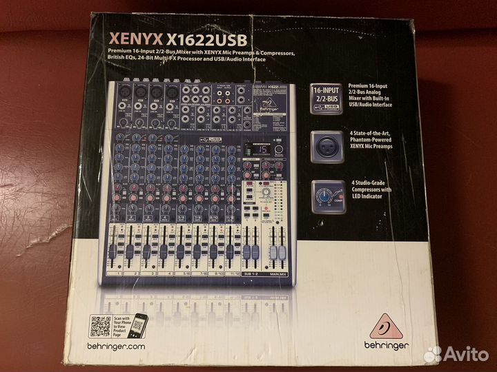 Микшерный пульт behringer xenyx x1622