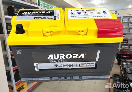 Аккумулятор Aurora AGM 12V 80Ah 800A Оп