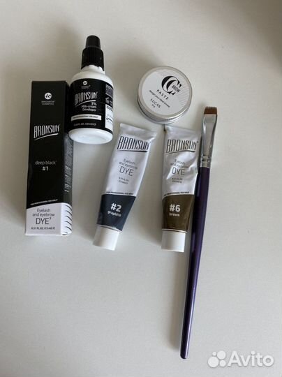 Краска для бровей bronsun. Набор бровиста