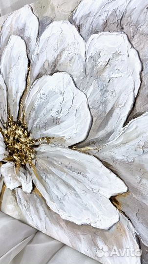 Цветочная картина акрил, обьемная