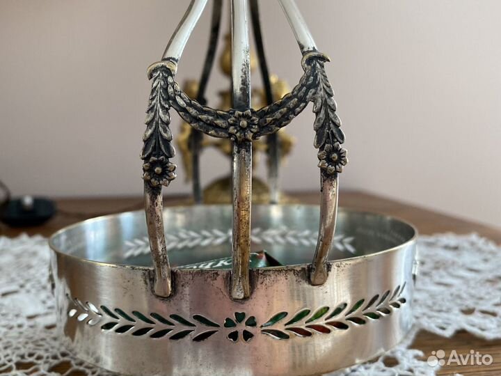 Конфетница, вазочка. Посеребрение. Франция