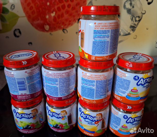 Овощное, фруктовое пюре агуша, nan 3