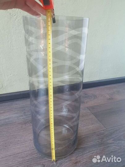 Большая стеклянная ваза, доставка бесплатно