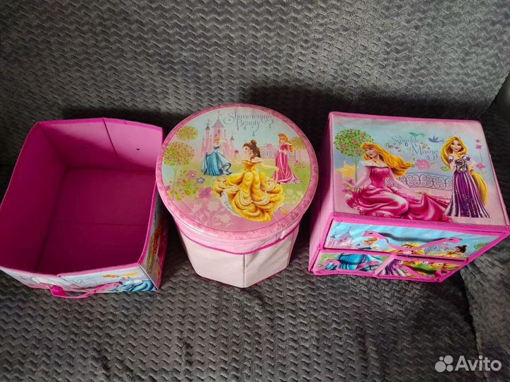 Набор для хранения детский розовый для кукол