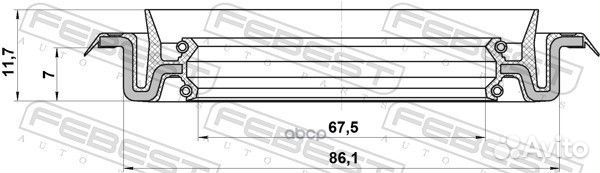 Сальник ступицы колеса перед прав/лев