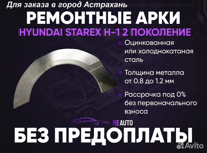 Ремонтные арки на Hyundai Starex H-1 2 пок задние