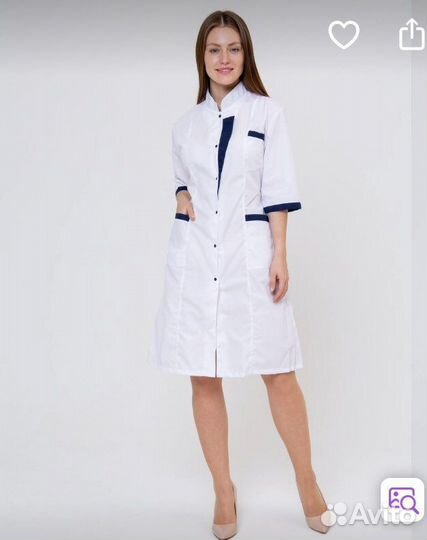 Халат медицинский белый женский