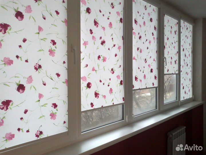 Рулонные шторы жалюзи Болгарская роза