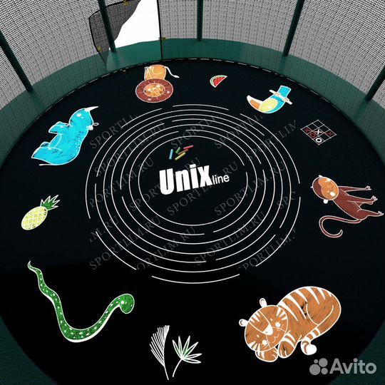 Батут unix Line supreme game 10 ft (green)