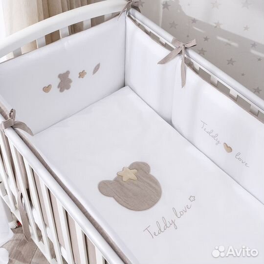 Комплект в кроватку Perina «Teddy love» 6 предмето