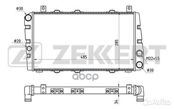 Радиатор охл. дв. Skoda Favorit (785 787 787)