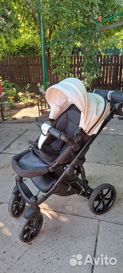 Детская коляска 2 в 1 эко кожа