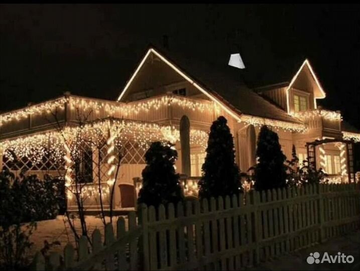 Гирлянда уличная бахрома