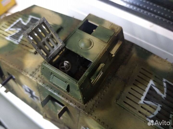 Модель танка а7v в масштабе 1/35