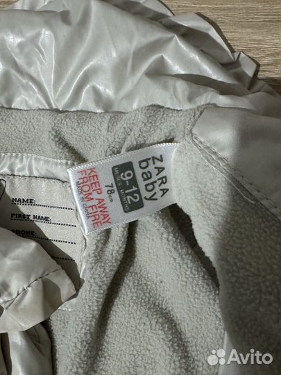 Куртка детская для девочки zara 78см