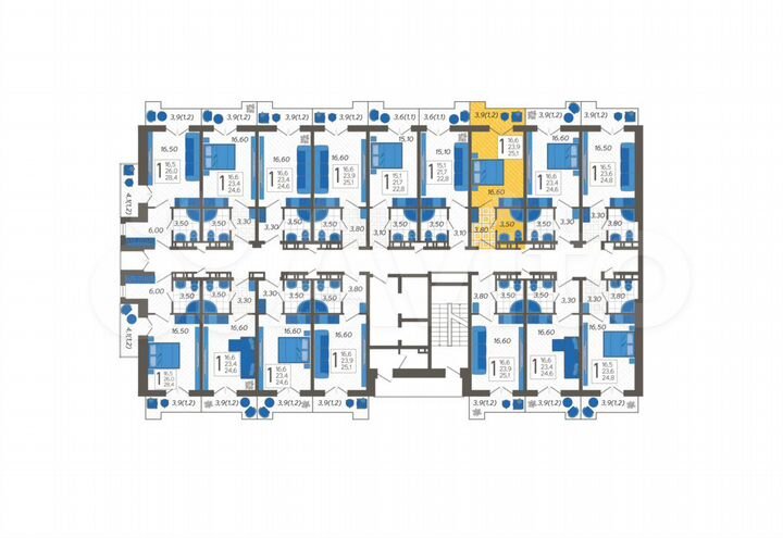 Апартаменты-студия, 25,1 м², 9/12 эт.