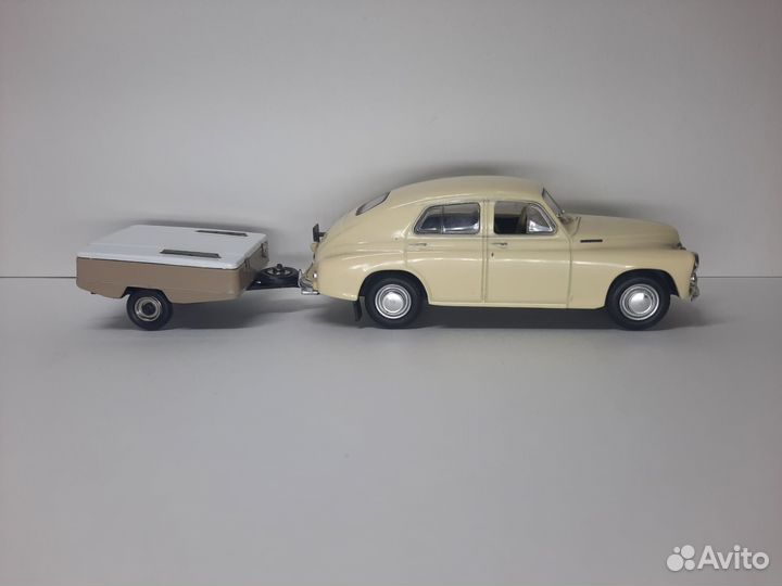 Модель Газ М 20В Победа с прицепом