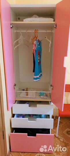 Детская мебель икеа (2 шкафа + скамья с ящиком)