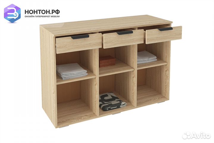 Комод Норд км01-1200 дуб сонома / белый