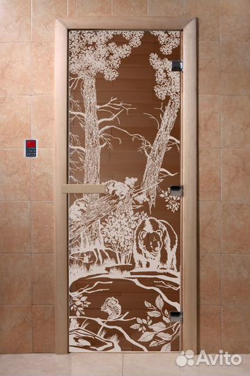 Двери в баню Стеклянные