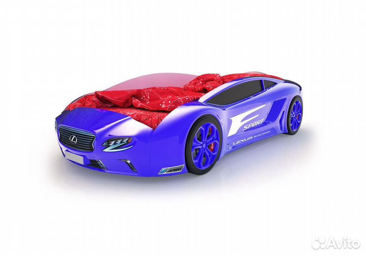 Кровать машина 3D лексус синий