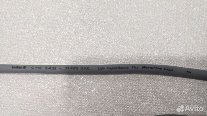 Микрофонный кабель 10 метров tasker C114 / 2*0.25