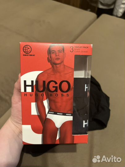 Трусы мужские Hugo boss, комплект 3 шт. Оригинал