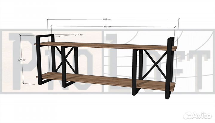 Тумба под тв лофт