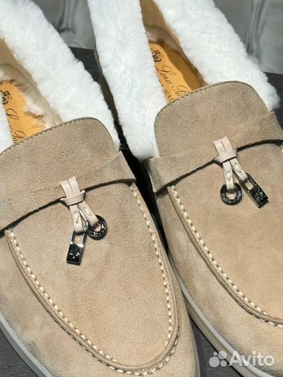 Лоферы меховые Loro Piana