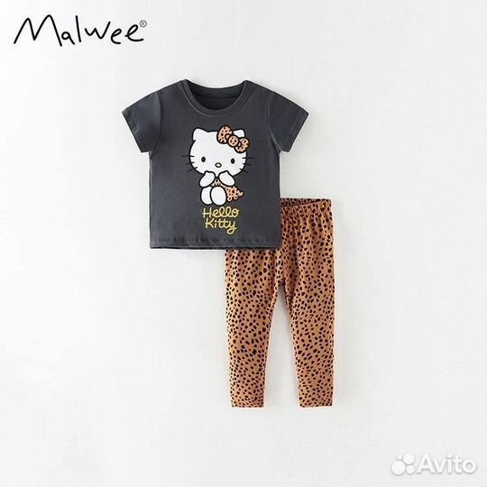 Костюм футболка и лосины на девочку новый 90/140