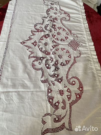 Вышивка ришелье старинная лен