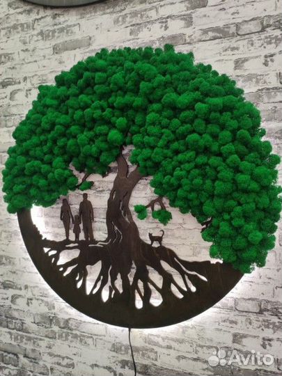 Панно дерево жизни из мха