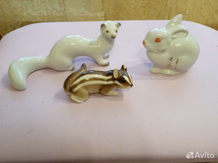 Фигурки животных Гжель СССР