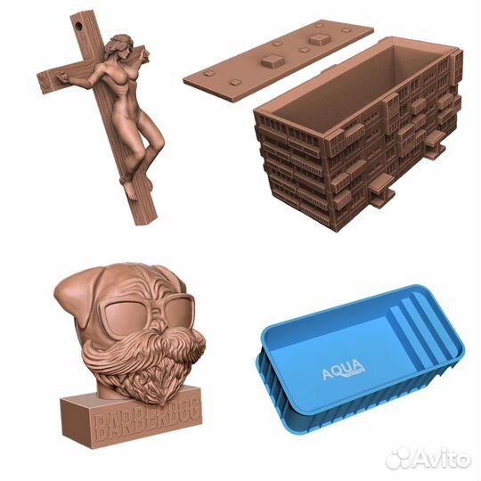 3D 3д моделирование скульптур, фигур, арт объектов