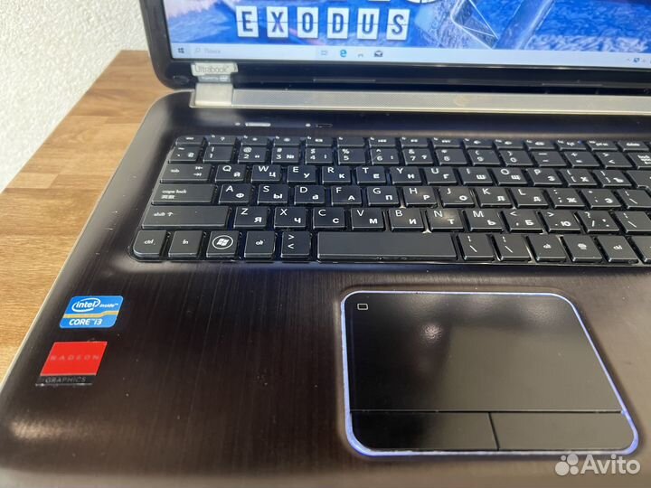 Огромный 17.3 игровой HP металл i3 12Gb SSD Radeon