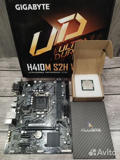 Комплект i3 10100f,h510,ddr4 8+8,кулер rgb новый