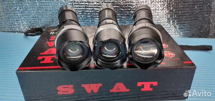 Мощный фонарь Swat Luxeon Cree Аккумуляторный +Sos