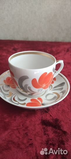 Чайные пары Полонное, лфз, Дулево, посуда СССР