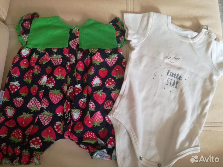 Одежда на девочку от 0-6 мес. пакетом