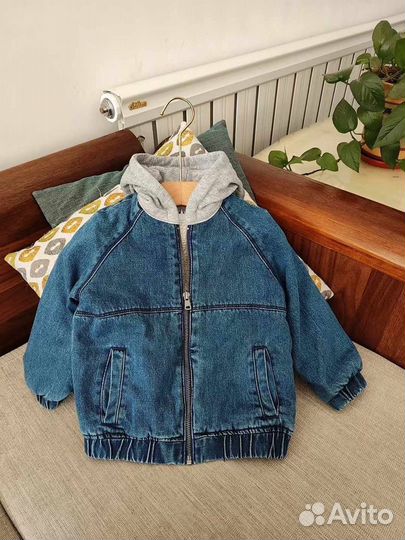 Утепленная джинсовая куртка zara