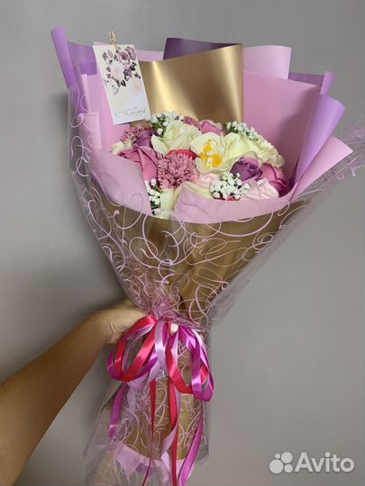 Букет из мыльных цветов