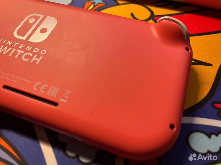 Nintendo switch lite Coral прошитая 128 + 32gb