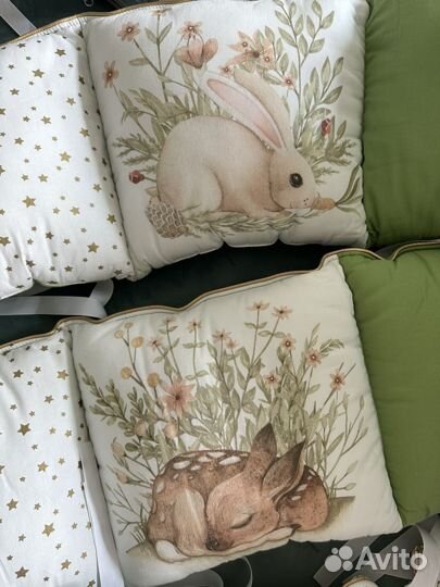 Бортики в кроватку minky moon